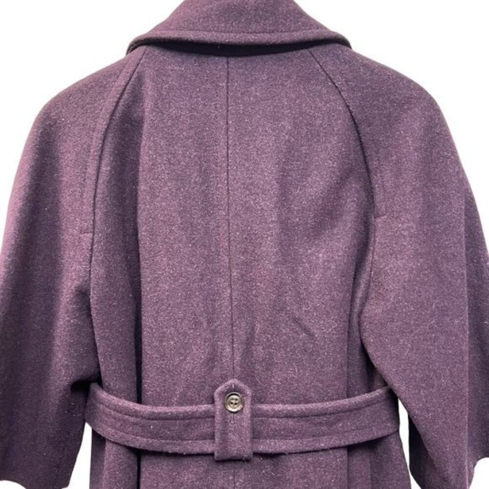 Gap Petites Y2K Purple Wool Winter Overcoat - Picture 6 of 10